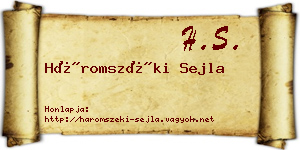 Háromszéki Sejla névjegykártya